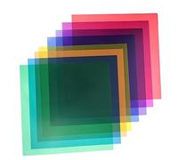 CAXUSD 8pezzi Pellicola in Gel Colorati Per Correzione Del Colore Filtri Di Illuminazione Trasparenti Per Sovrapposizioni Di Colore Per Film e Foto
