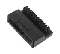 CAXUSD Adattatore della scheda madre Adattatore a 90 gradi a 24 pin Accessorio per computer Plug a 90 gradi parte informatica Connettore alimentazione rame Nero