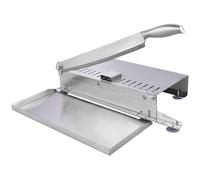 CAXUSD Affettatrice Manuale in Acciaio Inox per Carne e Ossa Coltello Ergonomico Resistente per Uso Domestico per Taglio di Manzo Agnello Pesce Verdure e Formaggi