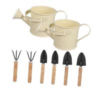 CAXUSD Annaffiatoio in Metallo Piccolo per Piante da con Manico Ergonomico Annaffiatoio da con Strumenti da Giardinaggio Mini e Rastrello per Piante da Balcone e Compatti