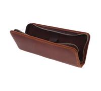 CAXUSD Astuccio Retro con Chiusura Zip Design Elegante e Multifunzionale per Scuola Ufficio Custodia Penne Vintage Marrone
