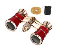 CAXUSD Binocolo in Metallo Stile Vintage 3x25 Per Adulti Catena Per Occhiali Da Teatro Per Birdwatching Concerti Eventi Sportivi