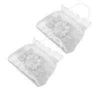 CAXUSD Borsa Porta Soldi da Sposa Elegante 2 Pezzi, Sacchetto per Bomboniere Damigelle, Borsa da Ballo Leggera Ampio Spazio, per Matrimoni e Feste