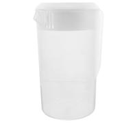 CAXUSD Caraffa Acqua Fredda in Plastica Bianca da 2500ml con Grande Capacità e Resistente al Calore, Dotata di Coperchio e Scala Graduata per Picnic e Feste Riutilizzabile