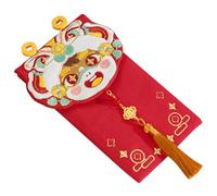 CAXUSD Cartoline Rosse Cinesi Buste Ricamate in Tessuto con Motivo Cavallo Cartoon per Capodanno Cinese Pacchetti Soldi Fortunati per Festa Stagionale e Occasioni Speciali