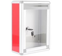 CAXUSD Cassetta dei Suggerimenti Lucchetto in Lega di Alluminio da Parete Contenitore per Posta e Reclami Pubblica Trasparente Urna Elettorale Pubblica per Uffici e Scuole Capacità