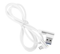 CAXUSD Cavo Micro USB 1 Metro Doppio Connettore a 90° Bianco, Cavo di Ricarica e Trasferimento Dati per Telefoni e Tablet