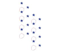CAXUSD Cerchietto per Chioma Bambina Stelle a Cinque Punte, 8 Pezzi, Fascia Elastica Blu in Schiuma e Plastica, Accessorio Unico Paillettes per Occasioni Speciali