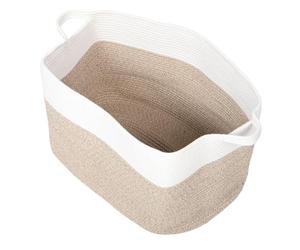 CAXUSD Cestino Porta Oggetti in Corda Di Cotone Cesto Intrecciato Extra Large Organizer Per Telecomandi Cestino Per Toeletta Contenitore Per Libri e Giocattoli Per Casa Ufficio Cucina