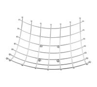 CAXUSD Cesto di Frutta in Ferro Rete Quadrata Argento, Organizer per Frutta e Snack, Cestino Portafrutta Semplice e Decorativo per Cucina e Soggiorno