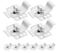 CAXUSD Clip per Lavello Sottopiano in Ferro Argento senza Fori, Kit di Supporto per Lavabo da Bagno Alta Durezza, 10 Set per Installazione e Riparazione Facile