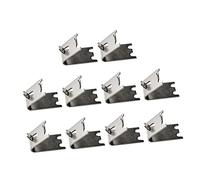 CAXUSD Clip per Mensole Frigorifero e Congelatore in Acciaio Inox 1,5mm, Supporti per Ripiani Resistenti 10 Pezzi, Fissaggio Sicuro per Scaffalature Multifunzionali