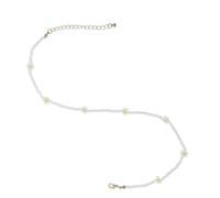 CAXUSD Collana Creativa Perline e Fiorellini Intrecciati Da Donna Per Natale e Occasioni Speciali