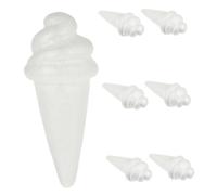 CAXUSD Coni di Schiuma Artigianale Bianco Forme di Gelato in Polistirolo Palline di Schiuma Fai da Te Decorazioni per Feste E Matrimoni Progetti Creativi per Casa E Giardino