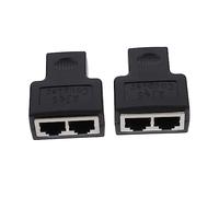 CAXUSD Connettore Splitter Rj45 Adattatore Per Cavi Ethernet Splitter Extender Da 1 A 2 Accoppiatore Plastico Sicuro Soluzione Connessione Corta