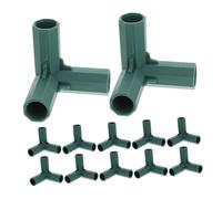 CAXUSD Connettori per Struttura a Telaio 16 Mm 12 Pezzi, Raccordi Angolari in Plastica Resistenti Ai Raggi UV per Strutture Giardino, Accessori Collegamento Tubi Rotondi per Ambienti Outdoor