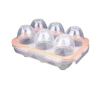 CAXUSD Contenitore Per Uova in Pp E Silicone Scatola Portatile Per Campeggio E Picnic Custodia Protettiva Per 6 Uova