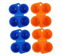 CAXUSD Contenitore Porta-uova Portatile Coperchio Ermetico, Scatola Per Uova Da Campeggio e Barbecue, Resistente e Compatto, Set Da 4 Pezzi (2 Arancioni + 2 Blu) Per Escursioni e Picnic All’aperto