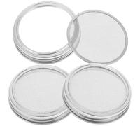 CAXUSD Coperchi per Germinazione in Acciaio Inox 86mm per Barattoli a Bocca Larga, Set da 3 Pezzi per Coltivazione Germogli Biologici in Casa e Cucina Filtro a Maglie Fini per Drenaggio Efficiente