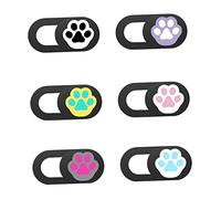 CAXUSD Coperture Protettive Per Webcam 6 Pezzi Adesivo, Copri Fotocamera Privacy Per Cellulari, Laptop e Tablet, Protezione Anti-spioni in Abs Resistente Per Uso Quotidiano