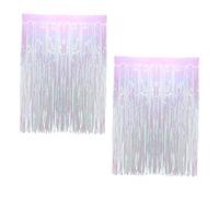 CAXUSD Cortina Pioggia Decorativa Festa 2 Pezzi in Plastica Delicata e Portatile per Decorare Ingressi e Compleanni, Sfondo Scenico Elegante e Pratico