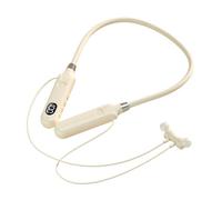 CAXUSD Cuffie Neckband Wireless Ergonomiche Microfono Per Allenamento e Auricolari Ear Beige Resistente e Confortevole