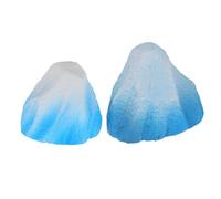 CAXUSD Decorazione Paesaggio Acquario 2 Pezzi Montagna Artificiale in Pietra Espansa Bianca 10-15 CM Figura Realistica Habitat Invernale per Matrimoni Spettacoli e Scenografie