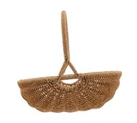 CAXUSD Effetto Rattan Leggero e Resistente per Ortaggi Frutta e Organizzazione Casa Pratico e Portatile per Picnic e Mercati Colore Marrone