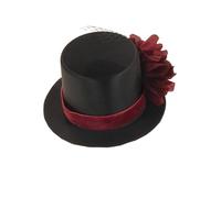 CAXUSD Fascinator Cappello Bombetta Vintage con Fiori e Velo Clip per Capelli Leggera e Morbida Mini Cappello da Donna per Tea Party Matrimoni Eventi e Feste