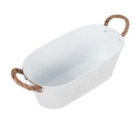 CAXUSD Fioriera Metallo Vintage Per Piante Decorative Vaso Per Fiori Ovali Stile Retro Per Interni Ed Esterni Per Piante Grasse e Composizioni Floreali