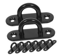 CAXUSD Ganci per Porte in Acciaio Inox Piastra ad Occhiello Ganci per Tende Vela Forma di U Ferramenta per Tende Soffitto e Parete per Uso Interno ed Esterno