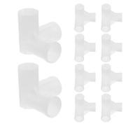 CAXUSD Giunto a T per Asta Armadio in Plastica Resistente 16Mm Connettore a 3 Vie Multiuso per Scarpiera e Asciugatrice Set 10 Pezzi per Organizzazione Armadio Fai da Te