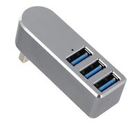 CAXUSD Hub Dati Usb 3.0 in Lega Di Alluminio Supporto Dock 3 Porte Per Connessione Mouse E Tastiera Rotazione Libera 180 Gradi