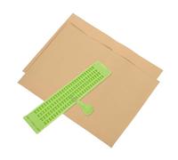 CAXUSD Lavagna Braille Portatile in Plastica Stilo e 2 Fogli Per Scrittura Braille Set Di 27 Righe Flessibile e Facile Da Usare Per Vedenti e Apprendimento