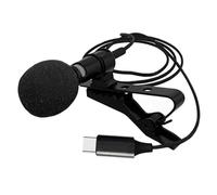 CAXUSD Microfono Lavalier Mini Piccolo A Condensatore Per Smartphone Con Borsa in Pu Tipo-c Plug And Play Resistente All'uso Riduzione Rumore Voce Di Gioco Vlog Trasmissioni Dirette