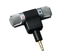 CAXUSD Microfono Mini Stereo 3.5mm Jack Pc Laptop Notebook Connessione Diretta Meccanismo Senza Batteria Registrazione Stereo Canale Sinistro Destro