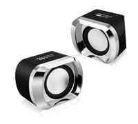 CAXUSD Mini Speaker USB 2.0 per Computer Portatile e Desktop Nero