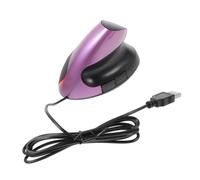 CAXUSD Mouse Verticale Ergonomico Usb a 5 Pulsanti Per Computer Design Naturale Per Supporto Al Cablato Per e Laptop Colore Viola