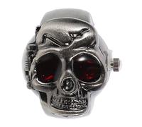 CAXUSD Orologio Anello Elettronico Retrò Design Creativo in Metallo Nero, Orologio Da Dito Gioiello Vintage Per Uomo e Donna, Accessorio Elegante Per Uso Quotidiano e Collezione