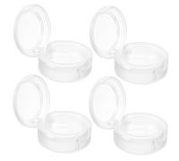 CAXUSD Palette di Ombretti Vuote 26Mm 4 Pezzi Cialde Rotonde Riutilizzabili per Fard e Evidenziatori Vaschette Compatte in Plastica per Cosmetici da Viaggio per Donne e Ragazze