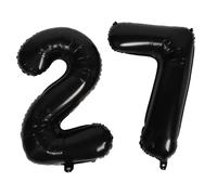 CAXUSD Palloncini Numero Gigante Anni Nero in Alluminio per Decorazioni Compleanno e Eleganti e Resistenti per Feste Indoor e Outdoor