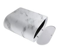 CAXUSD Pattumiera Stretta Capacità Moderata in Plastico con Coperchio Design Multifunzionale e Facile da Pulire Aspetto Marmo per Cucina e Casa