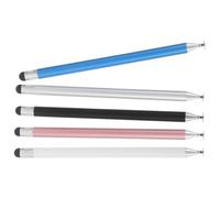 CAXUSD Penna Stilo Capacitiva Doppia Punta per Tablet e Smartphone, Set 5 Pezzi Colori Assortiti, Alta Precisione per Disegno e Scrittura, Punta Antigraffio, Leggera e Portatile per Uso