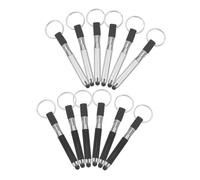 CAXUSD Portachiavi Penna Stilo Capacitiva Set Da 12 Pezzi, Penna a Sfera Touch Screen Alta Sensibilità, Pennino Flessibile Anti-impronte Per Uso Quotidiano e Scrittura Su Dispositivi Touchscreen