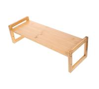 CAXUSD Rialzo per Monitor in bambù Ripiano Portaoggetti per Scrivania Organizer per Computer da Ufficio