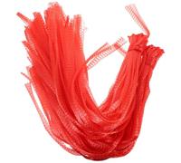 CAXUSD Sacchetti in Rete Riutilizzabili per Verdure e Alimenti 100 Pezzi in Nylon Rosso, Materiale Resistente e Non Facile da Strappare, per Cucina e Casa