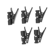 CAXUSD Set 5 Morsetti Per Cuffie Nero, Clip Cavo Microfono Piccolo, Supporto Per Cuffie Da Collegare Al Collare, Fissaggio Cavi Anti Groviglio Per Uso Professionale e Lavoro Efficiente