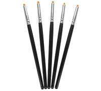 CAXUSD Set 5 Pezzi Spazzole per Laminazione delle Ciglia Nero, Legno e Fibra, Leggere e Confortevoli per Trattamenti di Lash Lifting Professionale Colore Casuale