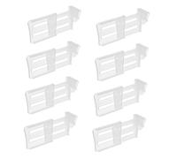 CAXUSD Set 8 Pezzi Divisori Telescopici Per Porta Laterale Frigorifero, Pannelli Divisori Regolabili Per Cassetti Domestici, Compatibili Frigorifero e Organizzazione Cucina