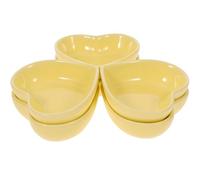 CAXUSD Set di 6 Piatti Resistenti a Microonde e Lavastoviglie per Condimento in Ceramica a Forma di Cuore Durante le Feste di Natale per Salse e Verdure